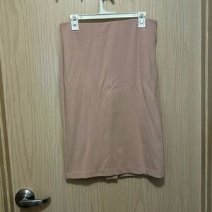 Blush pink pencil skirt